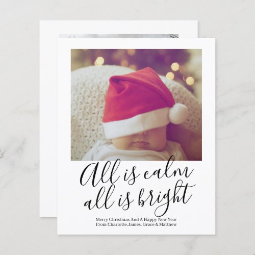 BUDGET All Is Calm All Is Bright Photo Christmas