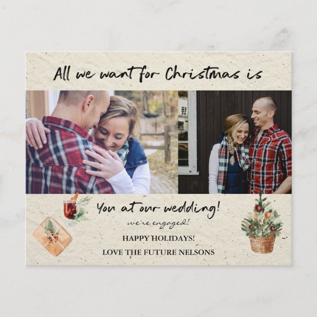 Budget All We Want for Christmas Photo Engagement  Flyer (Front)