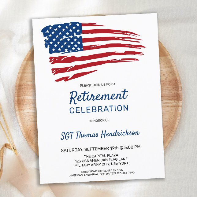 Budget American Flag Trendy Military Retirement  (Creator Uploaded)
