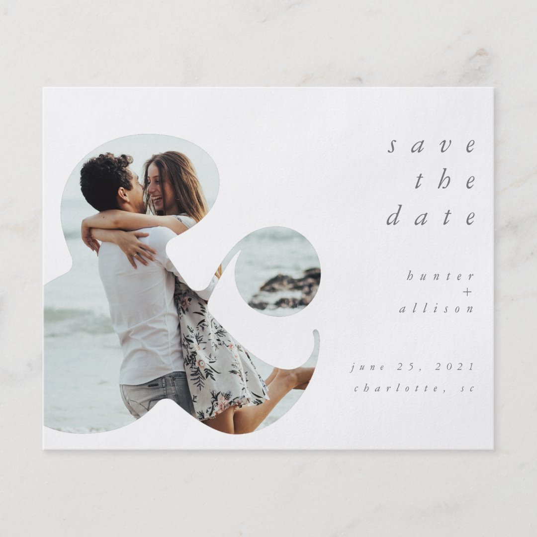 BUDGET Ampersand Save the Date Invitation Flyer Zazzle