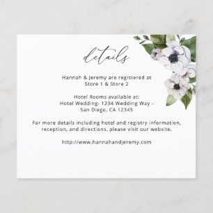 Budget Anemone White Floral Details Flyer