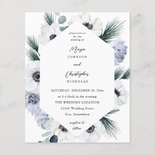 Budget Anemone Winter White Floral Wedding - VC Flyer