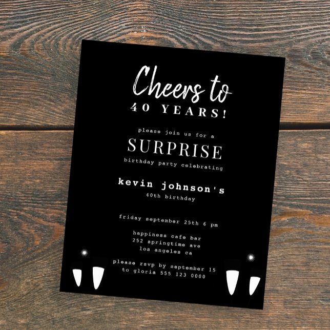 Budget any age men birthday party invitation (Creator Uploaded)