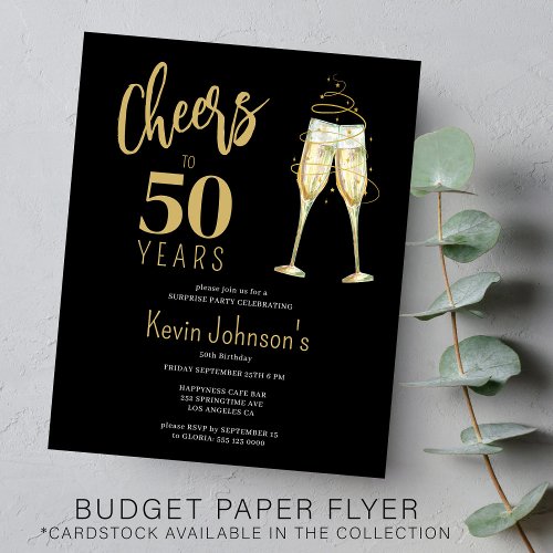 Budget any age milestone birthday party invitation flyer