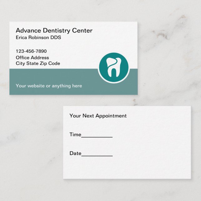Budget Appointment Business Cards Dental (Front/Back)