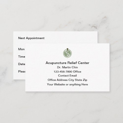 Budget Appointment Medical Business Cards 