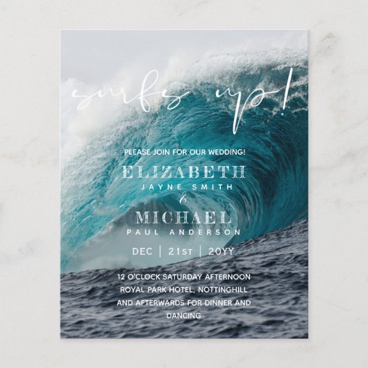 BUDGET Aqua Surfs Up Tide Beach Destination (Front)