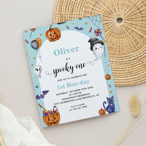 BUDGET Arch Blue Spooky One 1st Halloween Birthday