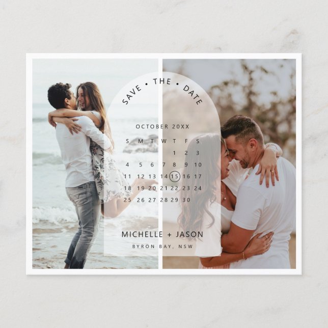 BUDGET arch calendar photo Save the Date  Flyer (Front)