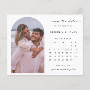 BUDGET Arch calendar photo Save the Date Flyer