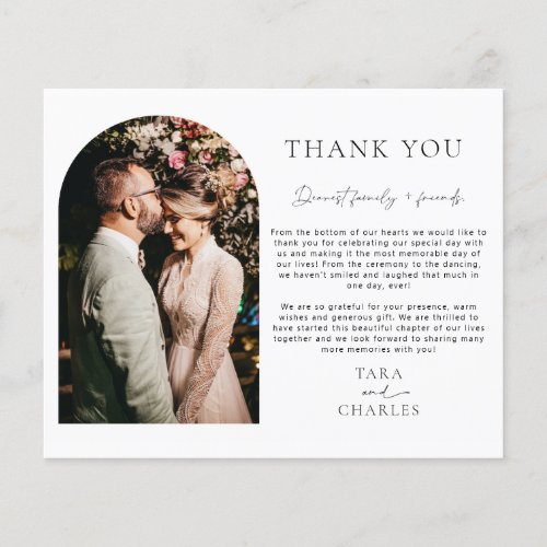 Budget Arch Frame Photo Thank You Card Flyer