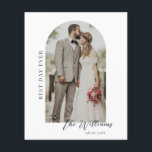 Budget Arch Frame Wedding Photo Thank You Card Flyer<br><div class="desc">******* THIS IS NOT A STANDARD-SIZE THANK YOU CARD. NO ENVELOPES INCLUDED. FOR CARD STOCK, THICKER CARDS, CHECK OUT OUR COLLECTION FOR NORMAL THANK YOU CARDS AND OTHER MATCHING ITEMS. This flyer does not include envelopes, paper flyer version. Save money on thank you cards with this small invitation. ******* Minimalist...</div>