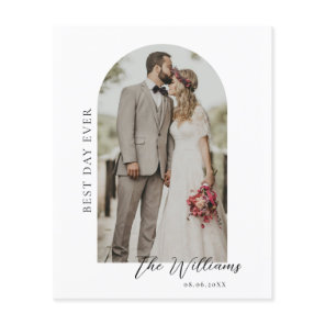 Budget Arch Frame Wedding Photo Thank You Card Flyer