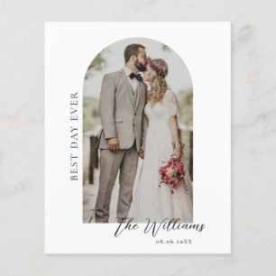 Budget Arch Frame Wedding Photo Thank You Card Flyer