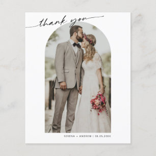 Budget Arch Frame Wedding Photo Thank You Card Flyer