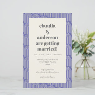 Budget Arch Line Purple Wedding Shower Invitation