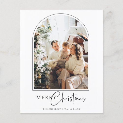 Budget Arch Merry Christmas Greetings Card Flyer