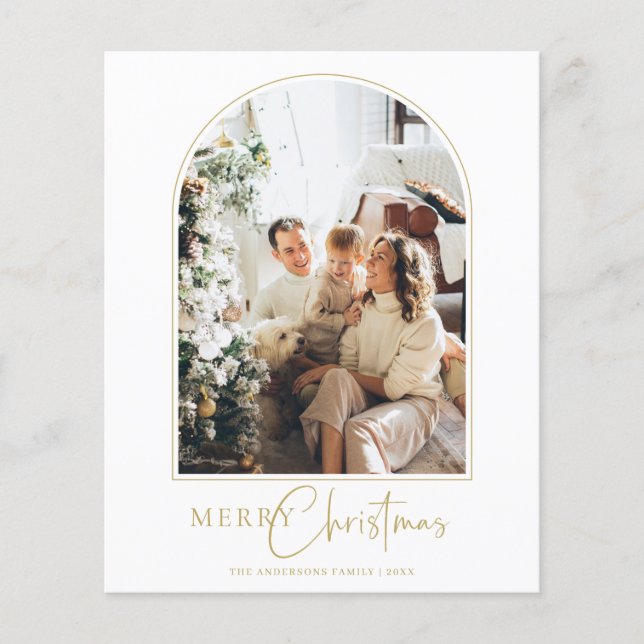 Budget Arch Merry Christmas Greetings Card Flyer (Front)