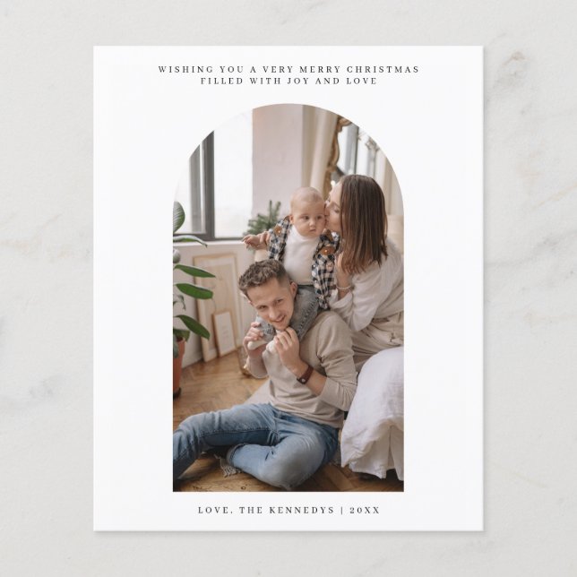 Budget Arch Merry Christmas Greetings Card Flyer (Front)