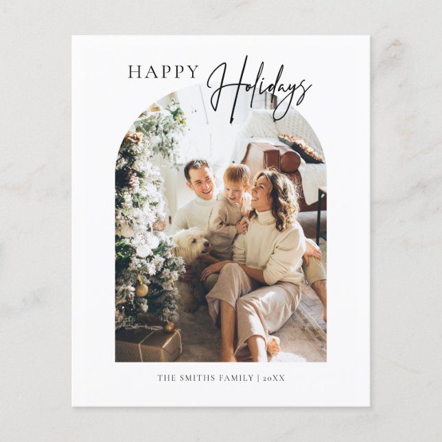 Budget Arch Merry Christmas Greetings Card Flyer (Front)