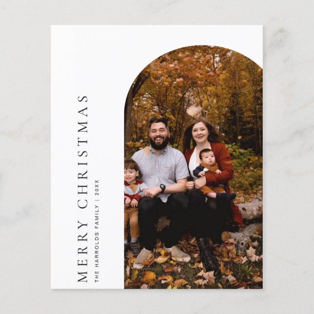 Budget Arch Merry Christmas Greetings Card Flyer (Front)