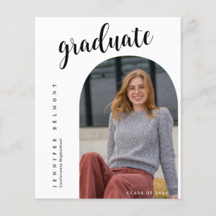 BUDGET Arch Photo She did it Hat Tassel Graduation