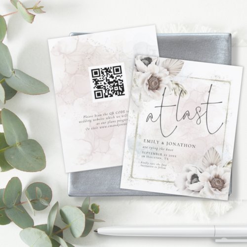 Budget At Last QR Florals Wedding Save the Date