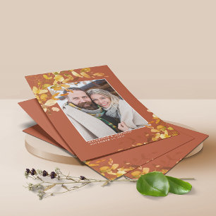 BUDGET Autumn Botanical Photo Save the Date Flyer