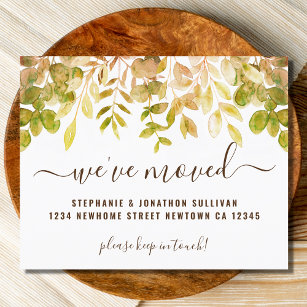 Budget Autumn Foliage Moving Announcement Card