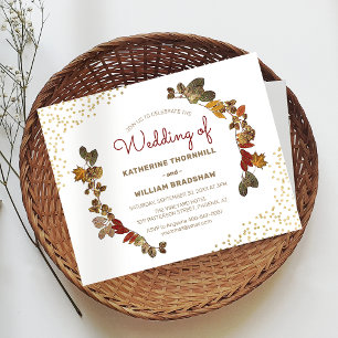 Budget Autumnal Wedding Invitations