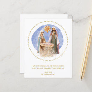 Budget Away In A Manger Nativity Christmas Card
