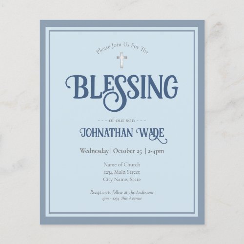 Budget Baby Blessing invitations Flyer