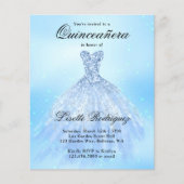 Budget Baby Blue Quinceanera Invitation (Front)