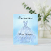 Budget Baby Blue Quinceanera Invitation (Standing Front)
