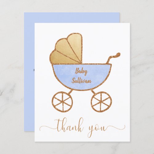 Budget Baby Boy Shower Carriage Thank You