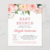 Budget Baby Brunch Watercolor Floral Invitation (Front)