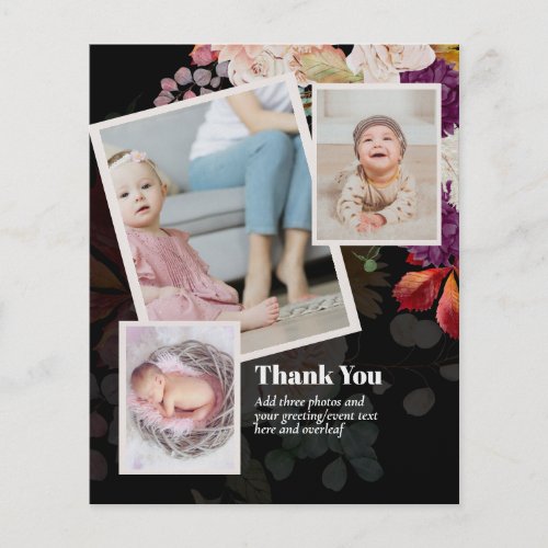 BUDGET Baby Event THANK YOU CARDS Photo Collage Flyer