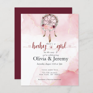 Budget Baby Girl on the Way Pink Dream Catcher