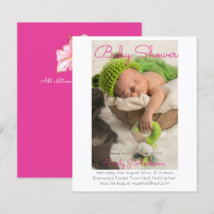 BUDGET Baby Girls Photo Announcement Cute Cards
