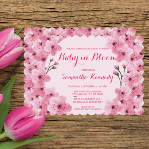 Budget Baby in Bloom Blush Pink Floral Baby Shower