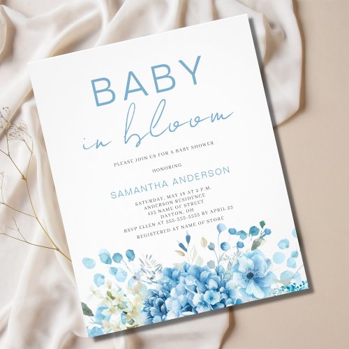 Budget Baby In Bloom Boy Baby Shower Invitation Flyer