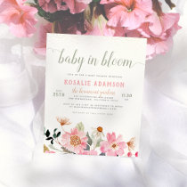Budget Baby in Bloom Cute Pink Garden Baby Shower