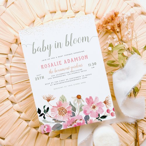 Budget Baby in Bloom Cute Pink Garden Baby Shower