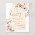Budget Baby In Bloom Pampas Grass Boho Baby Shower at Zazzle