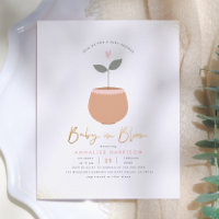 Budget Baby In Bloom Plant Pot Gold Baby Shower
