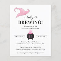 Budget Baby is Brewing Bridal Shower Invitation