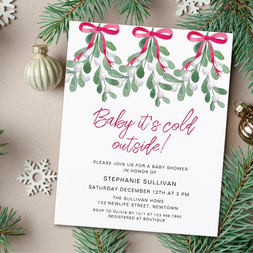 Budget Baby Its Cold Outside Baby Shower Invite