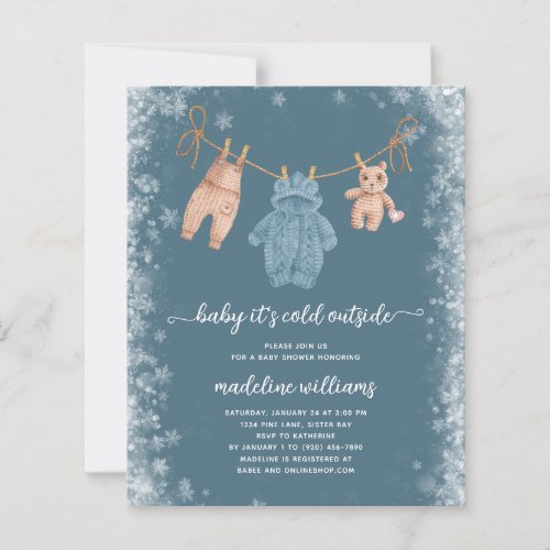 BUDGET Baby Its Cold Outside Baby Shower Invite