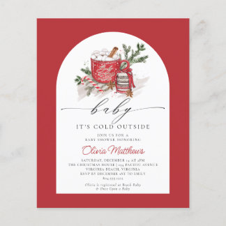 Budget Baby It's Cold Outside Baby Shower Invite Flyer