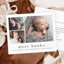 Budget Baby Photo Collage Birth Announcement